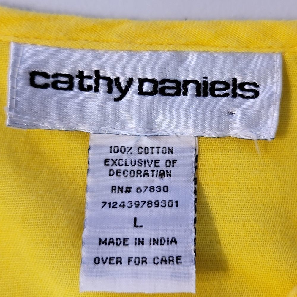 Cathy Daniel's Yellow Embellished  Blouse - Picture 4 of 9